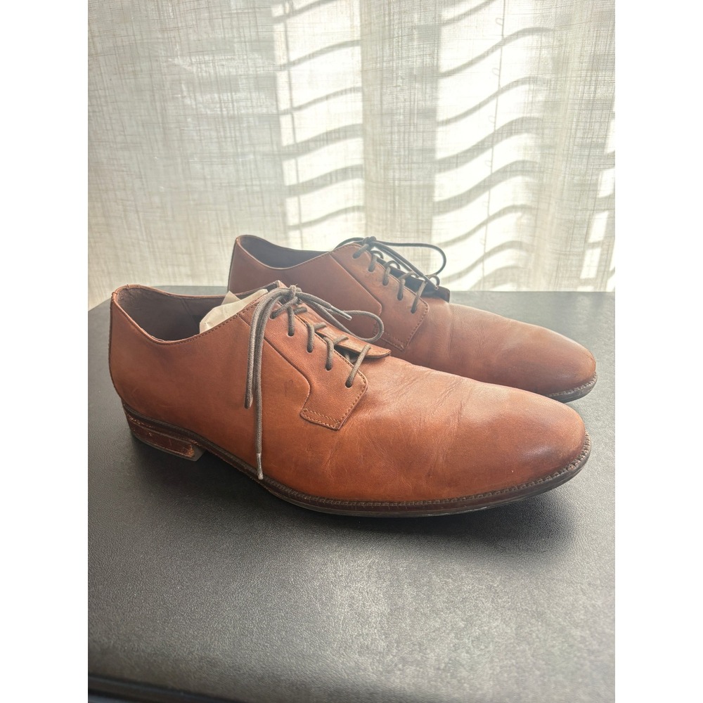 Cole Haan Derby Shoes Mens 10.5 Tan Leather Dress Formal Business Casual